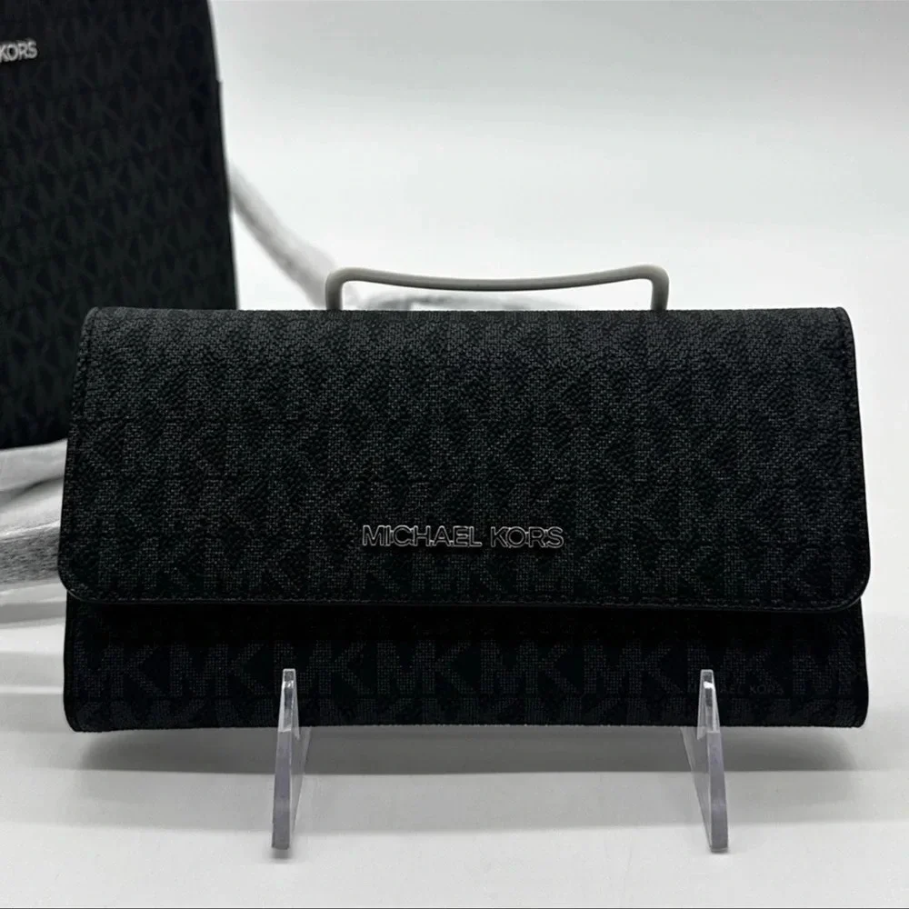 Michael Kors Large EW Crossbody Bag & Large Trifold Wallet Black | BUNDLE SET
